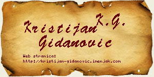 Kristijan Gidanović vizit kartica